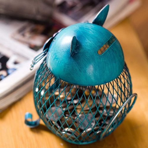  [아마존베스트]Tooarts Cat Coin Box Piggy Bank Animal Ornament Iron Art Handcrafts