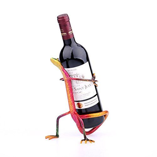  Tooarts gecko of wine rack wine shelf metal sculpture practical interior decoration crafts