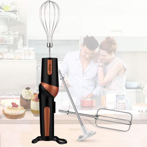  Toogel Handmixer Electric Hand Stirrer Ergonomic Portable Mixer with Snow Brush, Whisk & Mixing Rod