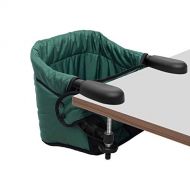 [아마존베스트]Toogel Hook On Chair, Safe and High Load Design, Fold-Flat Storage and Tight Fixing Clip on Table High Chair, Removable Seat Cushion, Attach to Fast Table Chair (Dark Green)