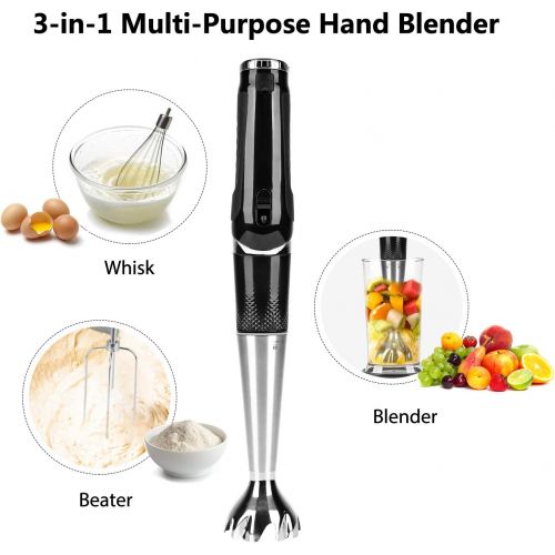  [아마존베스트]Toogel Cordless Hand Blender Rechargeable, Powerful Immersion Stick Blender , Portable Electric Hand Mixer Variable Speed Control with 21-Speed