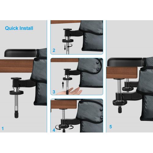  Toogel Hook On Hight Chair, Clip on Table Chair w/Fold-Flat Storage Feeding Seat -Fast Table Chair