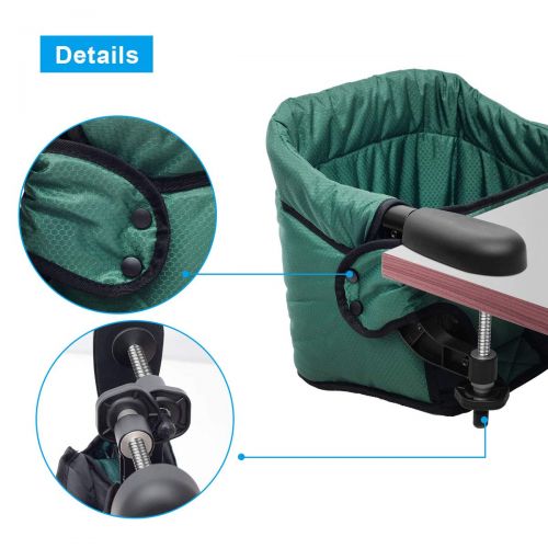  Toogel Hook On Chair, Safe and High Load Design, Fold-Flat Storage and Tight Fixing Clip on Table High Chair, Avoid Cracking Fabric and Removable Seat Cushion, Fast Table Chair...