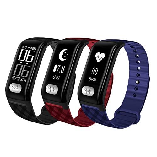  Toogoo TOOGOO H777plus Smart Bracelet Band 0.96inch OLED IP67 Waterproof Heart Rate Monitor EKG(ECG) Monitor Breathing Training Smart Watch(Black)