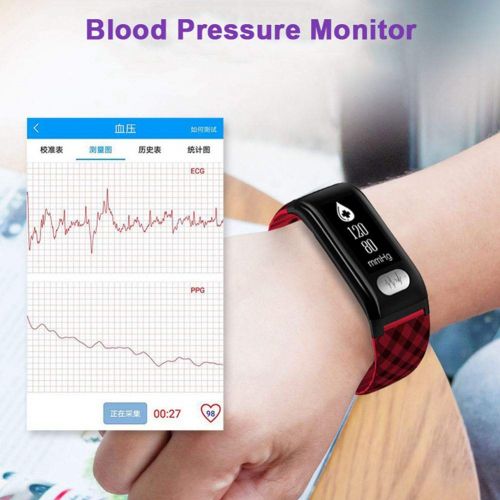  Toogoo TOOGOO H777plus Smart Bracelet Band 0.96inch OLED IP67 Waterproof Heart Rate Monitor EKG(ECG) Monitor Breathing Training Smart Watch(Black)