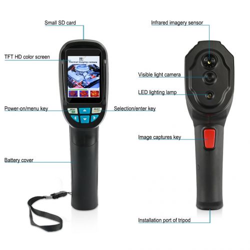  Tools for instrument Hti HT-02D Thermal Imaging Camera, Handheld Infrared (IR) Thermal Imager & Visible Light Camera with IR Resolution 1024Pixels & Temperature Range from -20~300°C,6Hz Refresh Rate