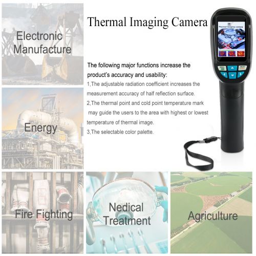  Tools for instrument Hti HT-02D Thermal Imaging Camera, Handheld Infrared (IR) Thermal Imager & Visible Light Camera with IR Resolution 1024Pixels & Temperature Range from -20~300°C,6Hz Refresh Rate