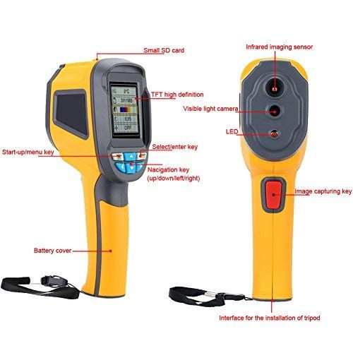  Tools for instrument Hti HT-04,Thermal Imaging Camera-Handheld Infrared Camera with Real-Time Thermal Image,Infrared Image Resolution 220 x 160-Temperature Measurement Range -20°C-300°C,IR Thermal Imag