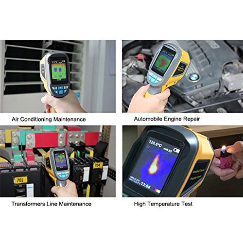  Tools for instrument Hti HT-04,Thermal Imaging Camera-Handheld Infrared Camera with Real-Time Thermal Image,Infrared Image Resolution 220 x 160-Temperature Measurement Range -20°C-300°C,IR Thermal Imag