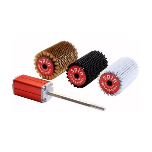  Tools4Boards Spin 5-Piece Roto Brush Kit, Candy Apple RedSilverBlack