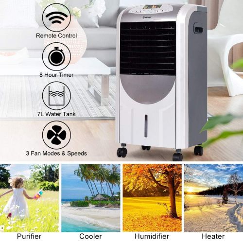  Toolsempire Evaporative Air Conditioner Cooler Fan and Heater Humidifier Portable 3 Wind Speed Remote Control