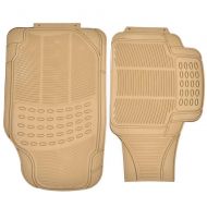 Toolsempire Car Floor Mats - Front & Rear Mat for All Season Universal Auto (Beige)