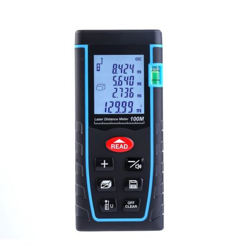  TOOLTOO 328ft Laser Distance Measure Handheld Laser Distance Meter Portable Laser Measuring Device Multi-functional Laser Tape Measure Rangefinder with LCD Backlight Display Design