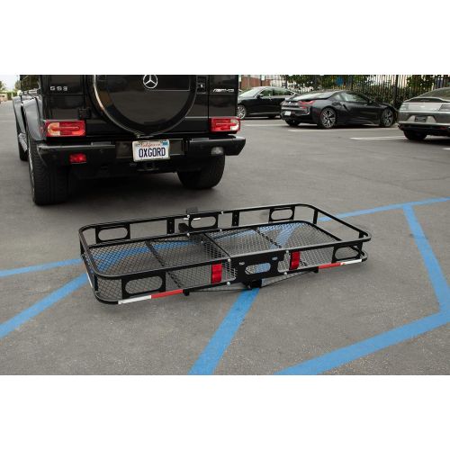  Tooluxe OxGord Universal Auto Steel Rear Hitch Mount Carrier Basket for Cars/Trucks/SUV - Max Capacity of 500Lbs