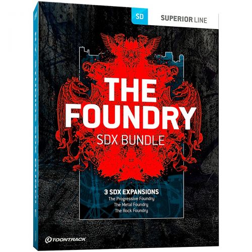  Toontrack},description:This bundle includes three individual SDXs, all from the hugely popular ‘Foundry’ series; The Metal Foundry, The Progressive Foundry and The Rock Foundry. In