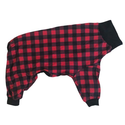  Tooth & Honey Tooth and Honey Pit Bull Pajamas/Buffalo Plaid/Lightweight Pullover Pajamas/Full Coverage Dog pjs/Updated FIT