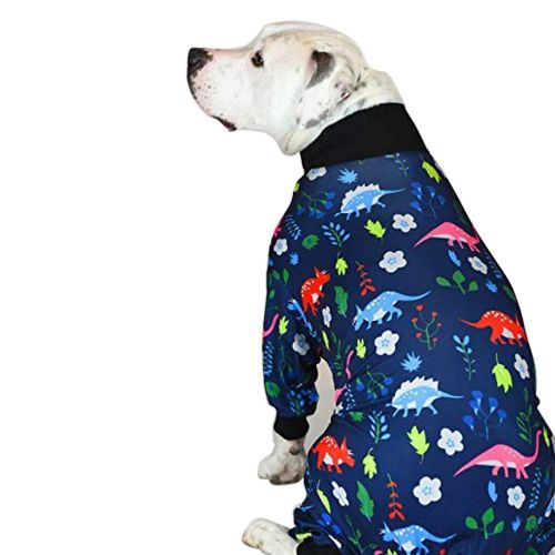  Tooth & Honey Big Dog Pajamas/Dinosaur Dog Pajamas/Slim fit/Lightweight Pullover Pajamas/Full Coverage Dog pjs/Please REASE Size Chart Before Ordering.