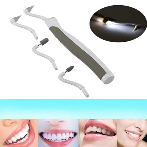  Tooth Polisher LED Sonic Dental Stain Remover 3-In-1 Teeth Whitening Tooth Stain Eraser Oral Hygiene Care With 3 Heads