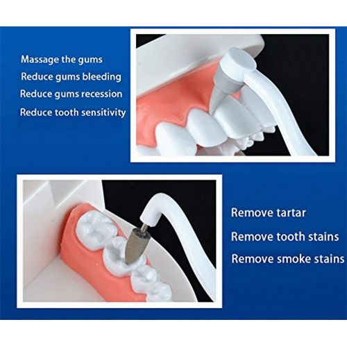  Tooth Polisher LED Sonic Dental Stain Remover 3-In-1 Teeth Whitening Tooth Stain Eraser Oral Hygiene Care With 3 Heads