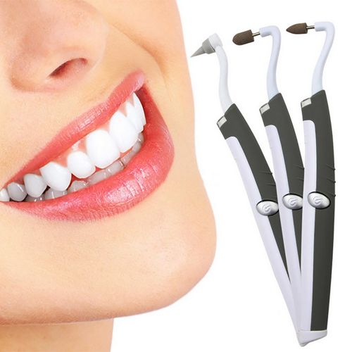  Tooth Polisher LED Sonic Dental Stain Remover 3-In-1 Teeth Whitening Tooth Stain Eraser Oral Hygiene Care With 3 Heads