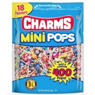 [아마존 핫딜] [아마존핫딜]Tootsie Roll Charms Mini Pops 18 AssortedLollipopFlavors with ResealableTrick or Treat HalloweenCandy Bag (400 Count)Peanut Free, Gluten Free