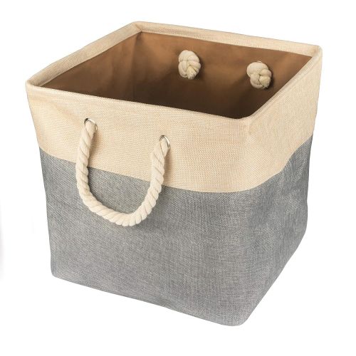  Top Amaze Collapsible Canvas Storage Bin Baskets for Toys, Clothes, Blankets, Towels, Vanity, Closet, Under Bed...