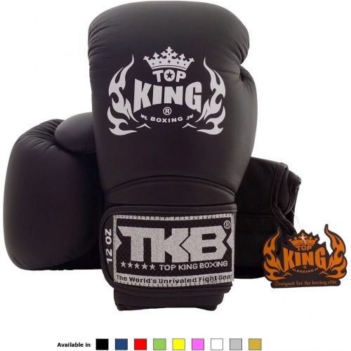  KINGTOP Top King Muay Thai Boxing Gloves Size: 8 10 12 14 16 oz Color: Black White Red Green Blue Pink Yellow Gold Silver. Design: Air, Super Star, Empower Creativity, Ultimate. Training S