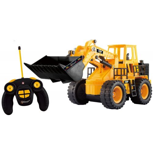  Top Race TR-113 5 Channel Full Functional Front Loader, Electric RC Remote Control Construction Trac