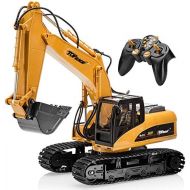 [아마존핫딜][아마존 핫딜] Top Race 15 Channel Full Functional Remote Control Excavator Construction Tractor, Excavator Toy with 2.4Ghz Transmitter and Metal Shovel  TR 211