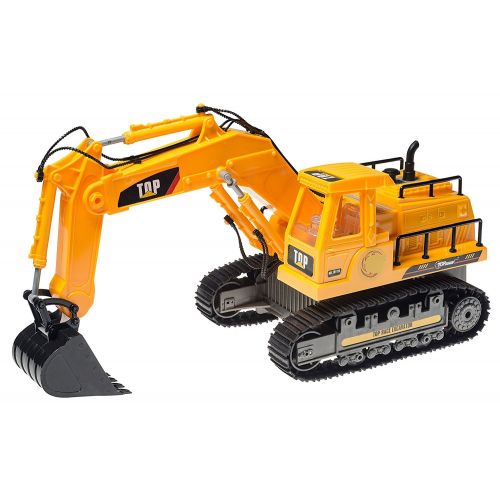  [아마존 핫딜]  [아마존핫딜]Top Race 7 Channel Full Functional RC Excavator, Battery Powered Electric RC Remote Control Construction Tractor With Lights & Sound (TR-111)