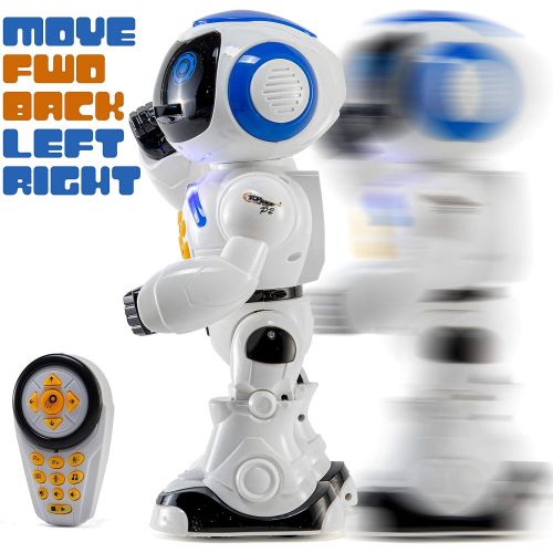  Top Race Remote Control Robot Toy Walking Talking Dancing Toy Robots for Kids, Sings, Reads Stories, Math Quiz, Shoots Discs, Voice Mimicking. Educational Toys for 3 4 5 6 7 8 9 Ye