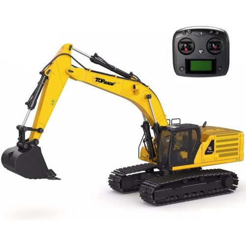  Top Race Hobby Grade Remote Control Hydraulic Excavator, All Included Battery, Hydraulic Oil, Transmitter, Ready to Run 1:14 Scale TR-311