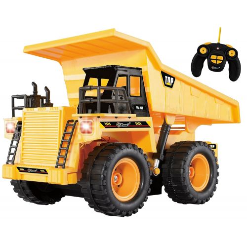  Top Race TR-112 5 Channel Fully Functional RC Dump Truck with Lights and Sound