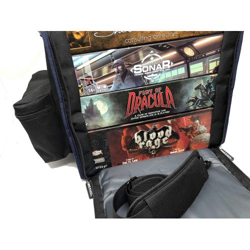  Top Shelf Fun Game Haul: Game Night Padded Board Game Carrying Bag with Handle & Shoulder Strap