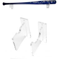 Top Stage Baseball Bat Wall Mount Display Rack Holder Stand, Clear Acrylic