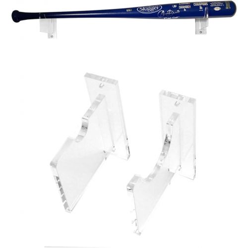  Top Stage Baseball Bat Wall Mount Display Rack Holder Stand, Clear Acrylic