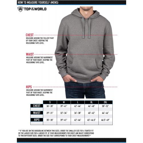  Top of the World NCAA Mens Hoodie Sweatshirt Dark Charcoal Gray