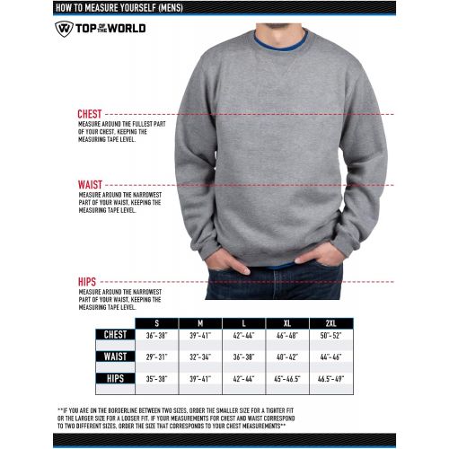  Top of the World NCAA Mens Team Color Crewneck Sweatshirt