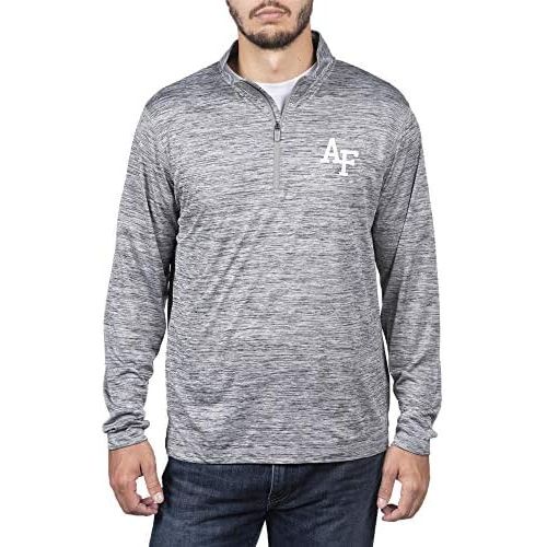  Top of the World NCAA Mens Dark Heather Space Dyed Poly Quarter Zip Pullover