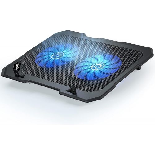  [아마존베스트]TopMate C302 10-15.6 Laptop Cooler Cooling Pad | Ultra Slim Portable 2 Quiet Big Fans 1300RPM with USB Line Built in | Simple and Easy Use Design