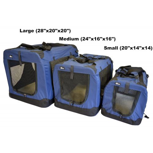  TopPets topPets Portable Soft Pet Crate or Kennel for Dog, Cat, or other small pets. Great for Indoor and Outdoor