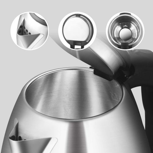  [아마존베스트]Topwit Electric Kettle Hot Water Kettle, Upgraded, 2 Liter Stainless Steel Coffee Kettle & Tea Pot, Water Warmer Cordless with Fast Boil, Auto Shut-Off & Boil Dry Protection