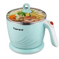 [아마존베스트]Topwit Electric Hot Pot Mini, Electric Cooker, Noodles Cooker, Electric Kettle with Multi-Function for Steam, Egg, Soup and Stew with Over-Heating & Boil Dry Protection, Dual Power