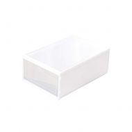 Topaty Clear Transparent Plastic Shoes Storage Box Container Shoe Organizers，White