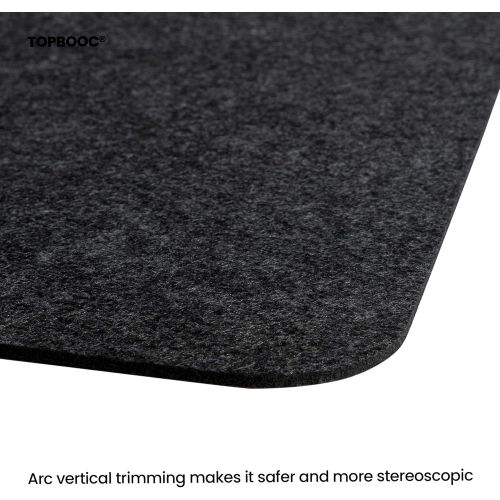  [아마존베스트]Topbooc Place Mats for Dinning Table Felt Placemats Set of 6 Place Mats and 6 Coaster Heat-Resistant Anti-Skid Washable Table Mats(12pcs Black)