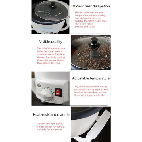  Topchances 110V Electric Home Coffee Roaster Household Coffee Bean Roasting Baking Machine