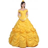 Topcosplay Womens Belle Dress Costume Layered Cosplay Halloween Costume for Adult Girls