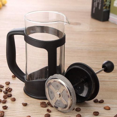  [아마존베스트]Topcovos Covos French Press Coffee Maker 12oz(350ml)Coffee/Tea Maker with 4 Level Filtration,Heat Resistant Borosilicate Glass Carafe with Durable Handle, with Cleaning Brush & Measuring Sp