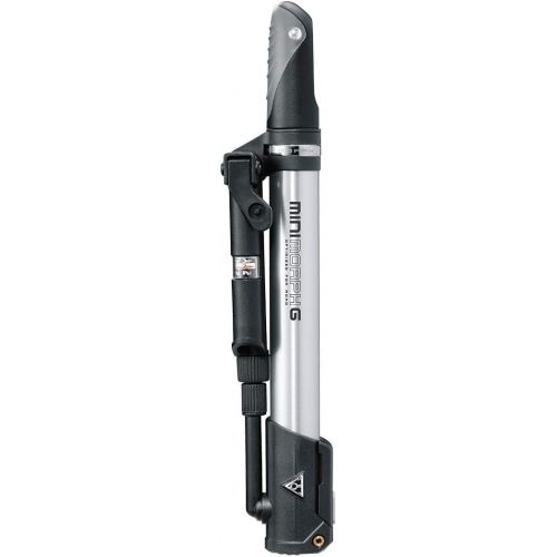  Topeak Mini Morph Pump with Gauge , Black, Silver, 26.5 x 5 x 2.8 cm / 10.4” x 2.0” x 1.1”