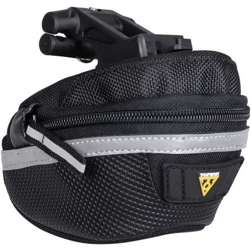  Topeak Wedge Pack II Seat Bag with Micro F25 Fixer Black, 4.9x 3.3 x 3.7-Inch